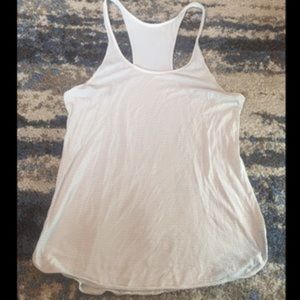Lululemon Striped Racerback Tank Top White Size 2